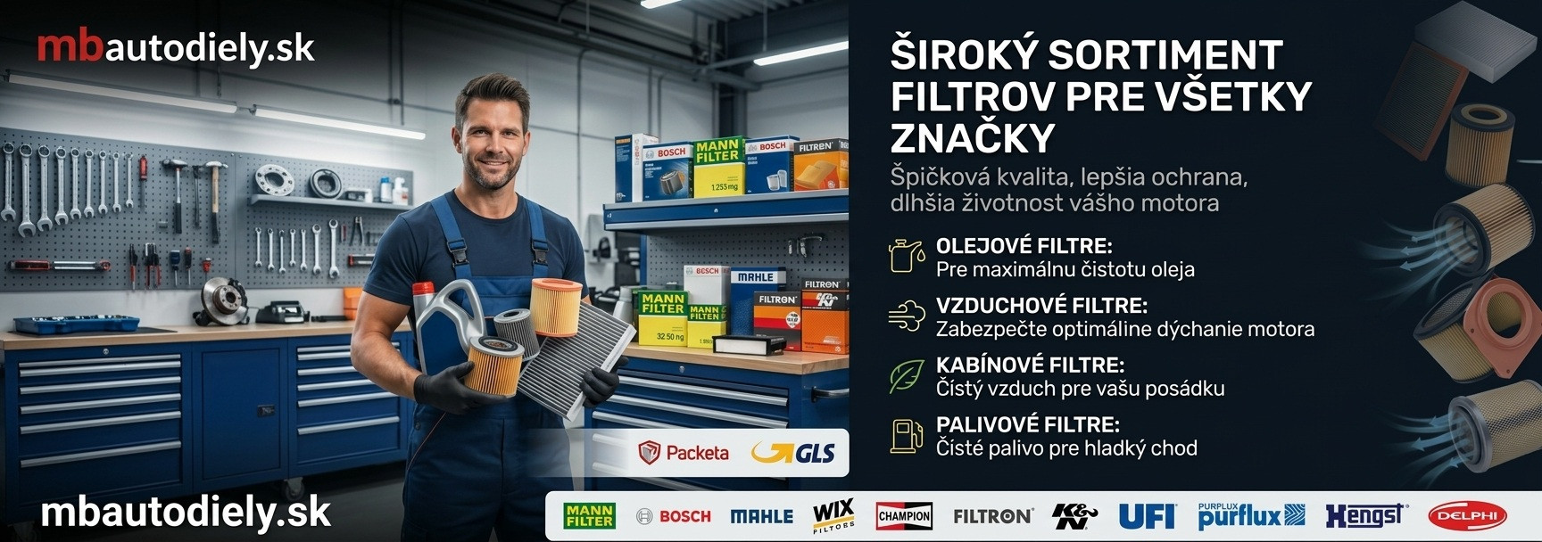 Široký sortiment filtrov